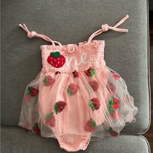 Pink Strawberry Baby dress